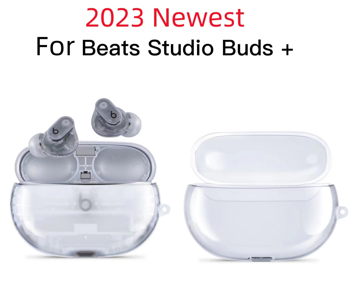 2023 New For Beats Studio Buds+ Case Transparent Shockproof Drop Proof Protective Case Designed for Beats Studio Buds Earbuds