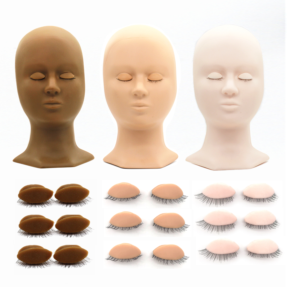 Mannequin Head For Eyelash Extension Training kit With Removable ...