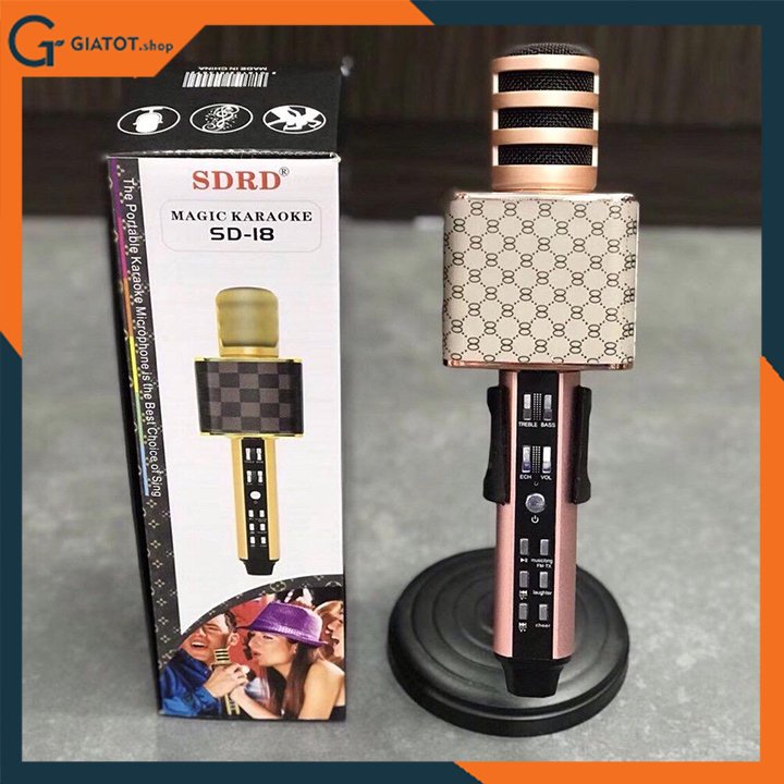 Micro kèm loa bluetooth SDRD magic karaoke SD-18