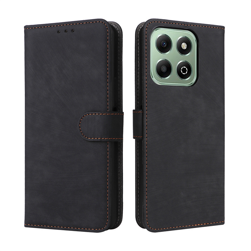 HAOYE Leather Folio Cover Per Huawei Honor X6b, Premium Pelle PU