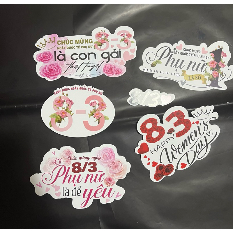 Sét 10 cái Baner chúc mừng  ngày 8/3
