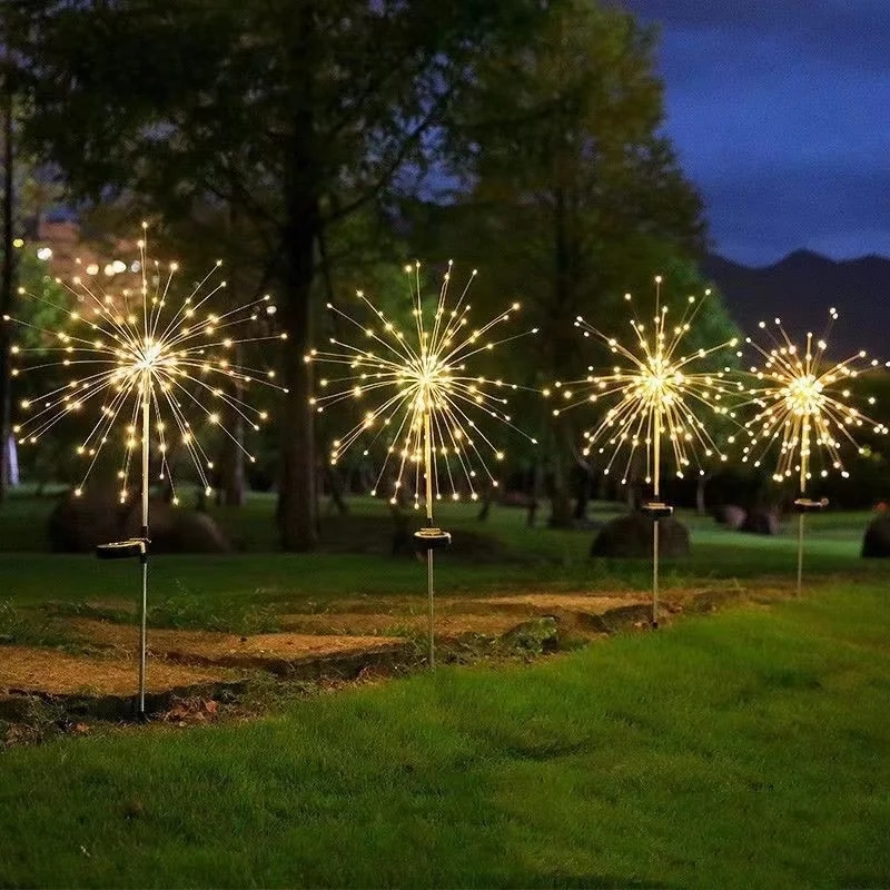 NEW 360LED Solar Firework Lights Outdoor Waterproof Christmas light 8 Modes LED Fairy lights for Garden Home Christmas Party Decor