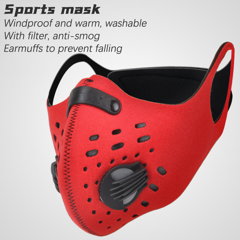 Riding Mask Men Women Windproof Dustproof Cycling Equipment Cold Warm Mask Half Face Running Breathable Activated Carbon. 