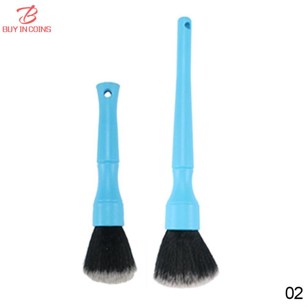 BC 2Pcs Car Detailing Brush Air Conditioner Auto Wash Accessories Cleaning Tools Detailing Vehicle Interior Supplies