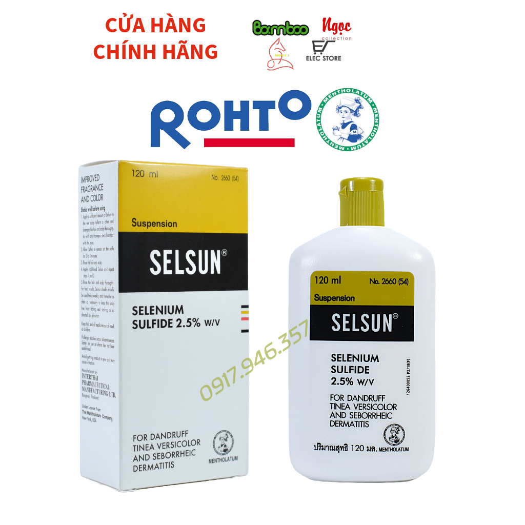 Dầu Gội SELSUN SELENIUM SULFIDE 2,5% Thái Lan 120ml