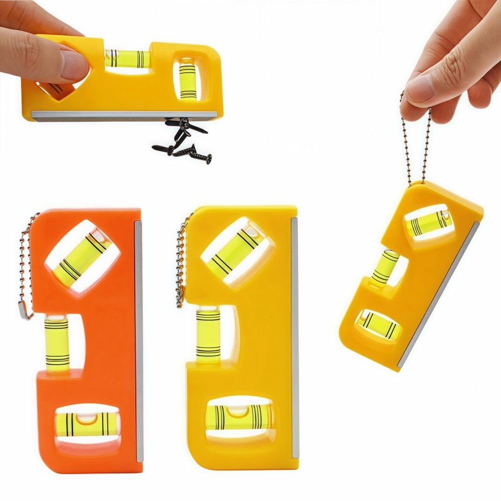 Portable Magnetic Mini Vertical Spirit Levels 4 IN with Keychain Pocket ...