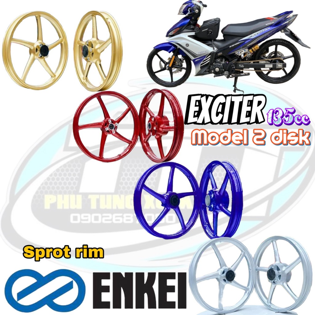 vành mâm 5 cây enkei sonic150 1.6-16