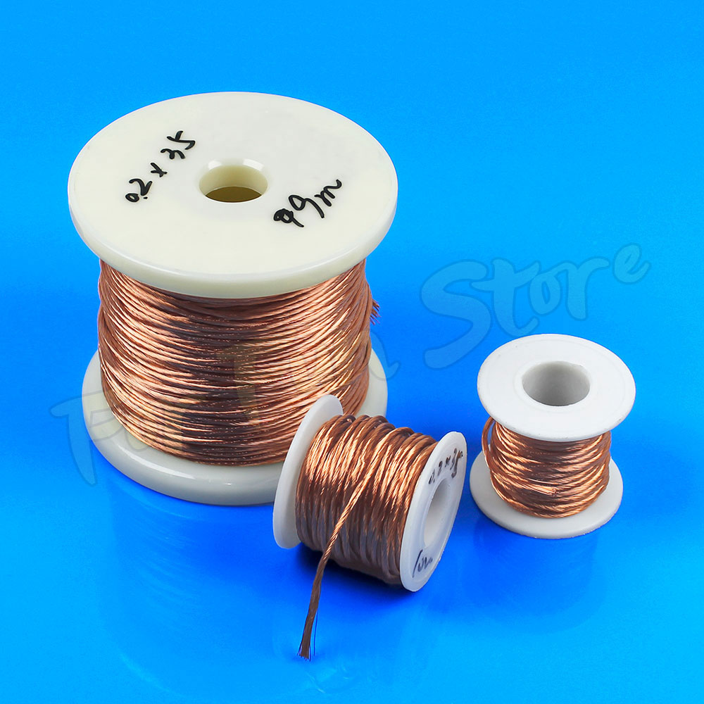For Fun 0.2MM 30/35/40/50/60/70/80/100/200 Strands 1M Litz Wire Optical ...