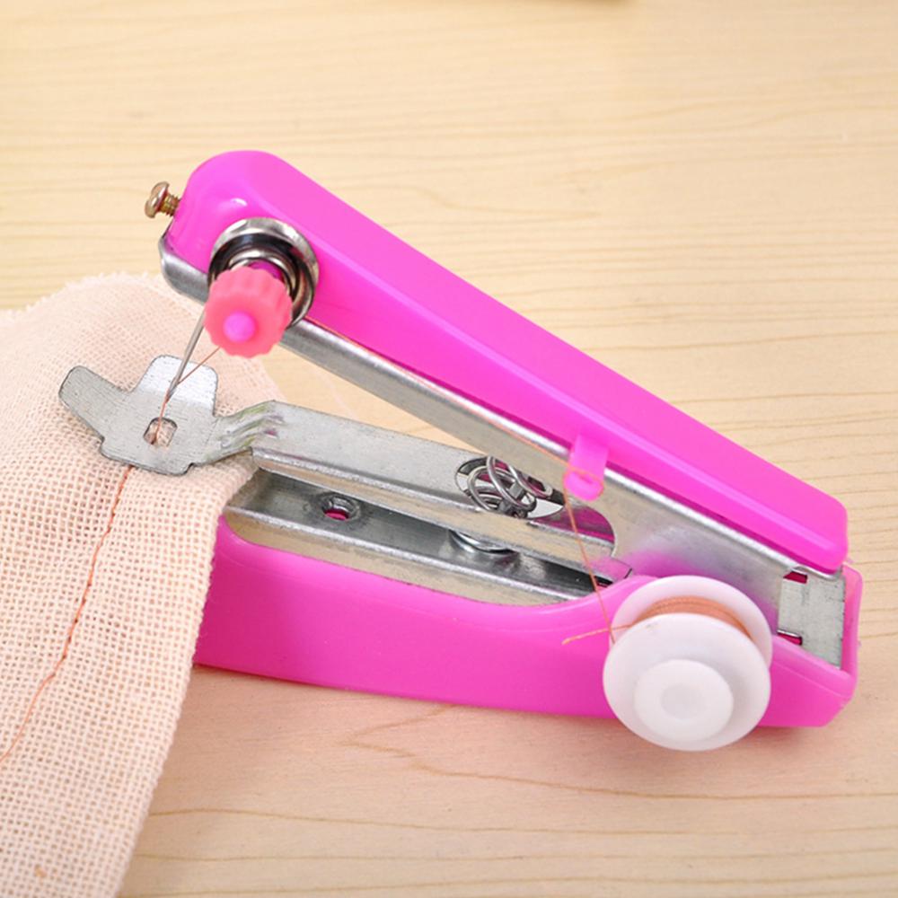 1pc Portable Mini Manual Sewing Machine Simple Operation Sewing Tools Sewing Cloth Fabric Handy Needlework Tool LYQ.
