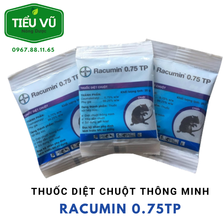 5 Gói Thuốc Diệt Chuột Thông Minh Racumin ( Mẫu mới)