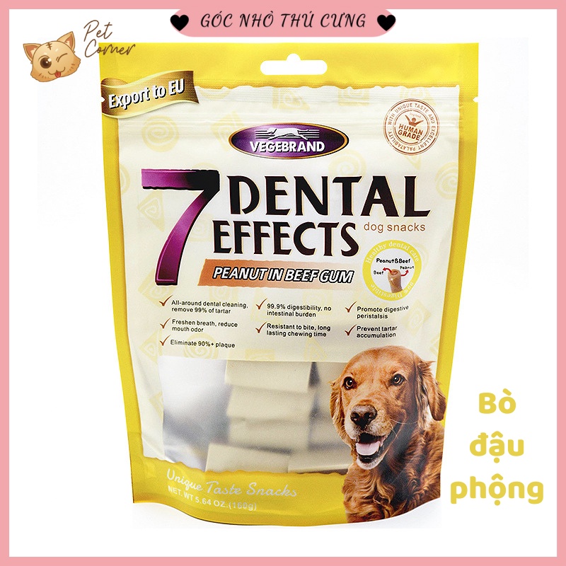 Xương gặm sạch răng thơm miệng cho chó 7 Dental Effects (gói 160g)