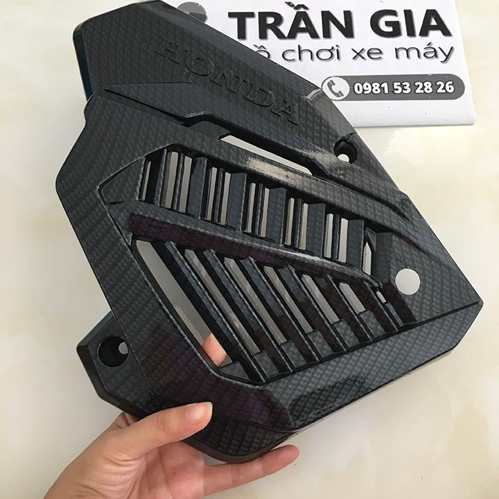 [FreeshipMAX] Ốp che két nước xe AB airblade 2016-2017-2018-2019 che quạt gió air blade xi inox crom cacbon - phụ kiện trang trí đồ kiểng