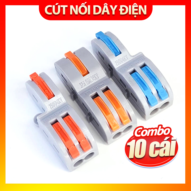 Combo 10 chiếc cút nối dây điện FD12 - 32A -7000W (1 cổng vào - 2 cổng ra)