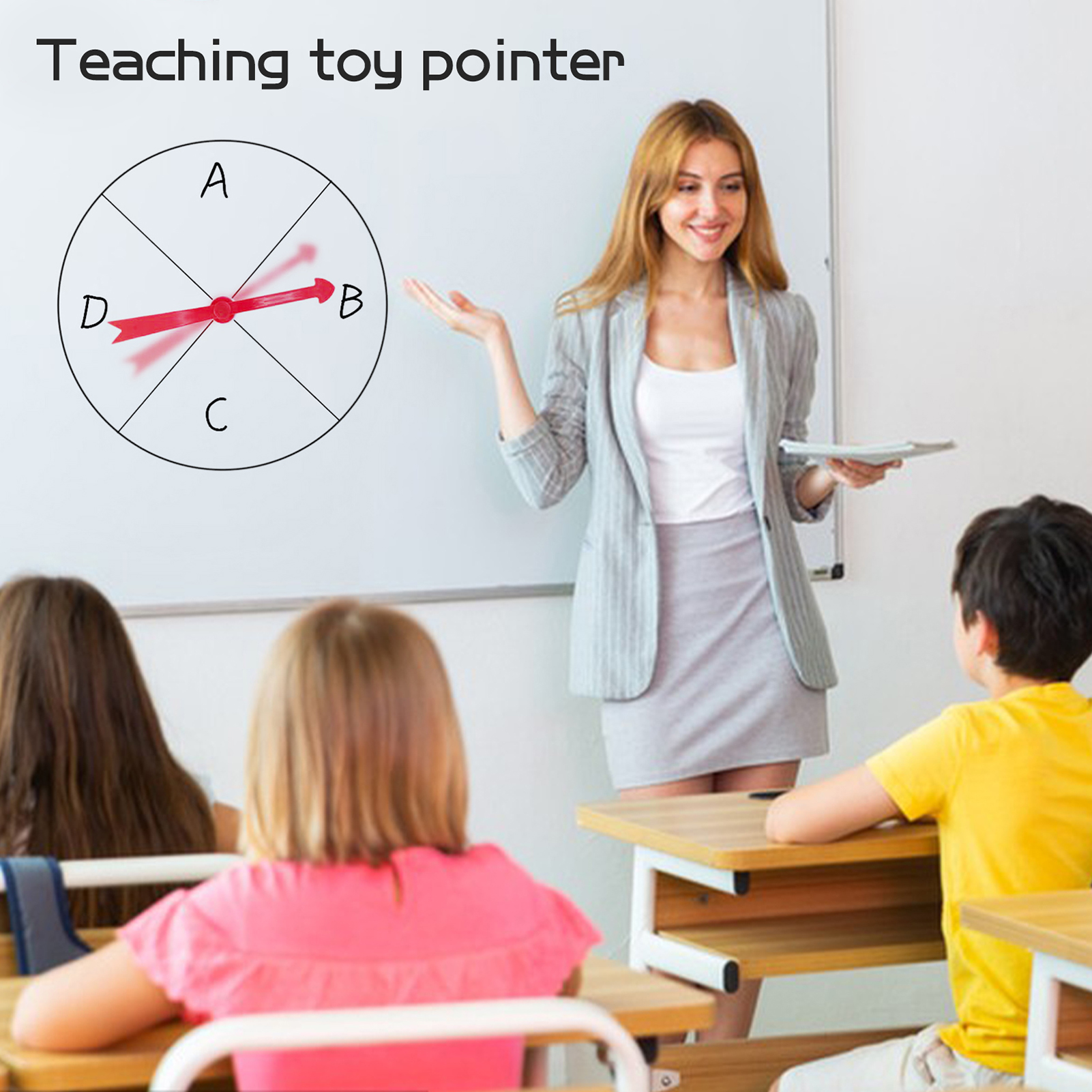 Goodbro Math Teaching Arrow Spinner Large Arrow Spinner with Suction Cup Fun Math Game for Classroom Activities and Teacher Aid in Asia