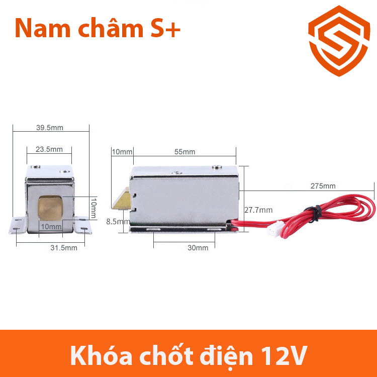 Khóa cửa nam châm điện 12V (chốt điện)