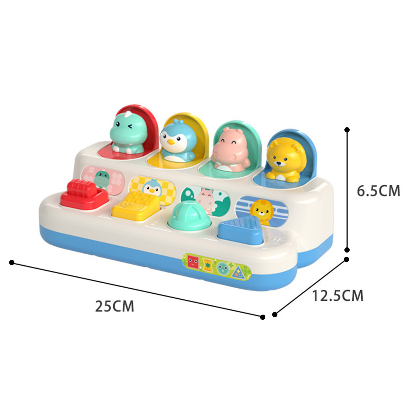 Cute Animals Pop-Up Toys Children's Early Learning Toys Interactive Switchbox Button Box Baby Educational Toys for Toddler's Preschool Activity BC-VN