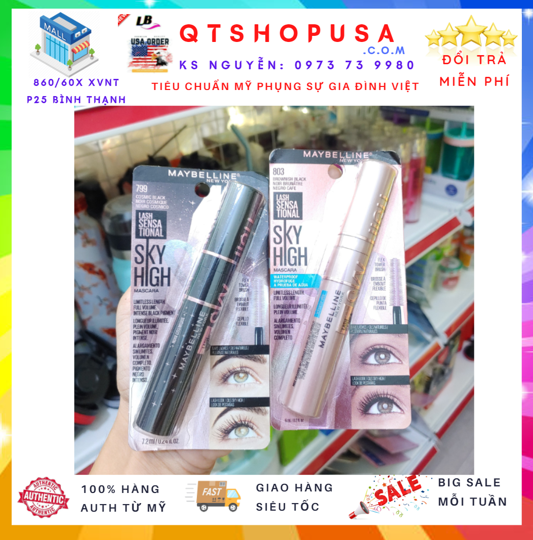 Mascara chuốt mi maybelline sky high bản mỹ