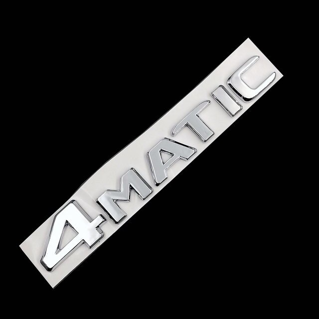 For mercedes benz a b c e g s ml sl cl gla cla class amg 4matic 4 matic trunk chrome matte black letters emblem badge sticker