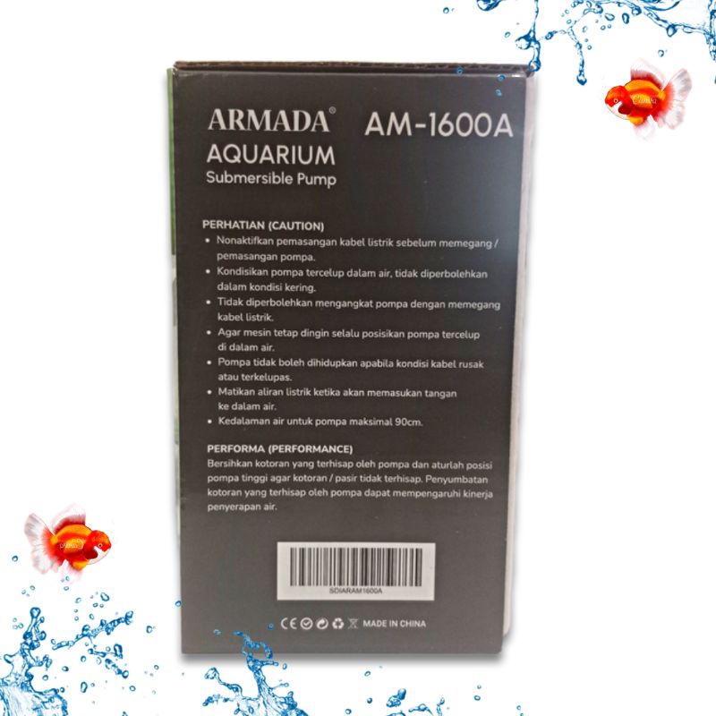 Pompa Aquarium ARMADA AM 1600A