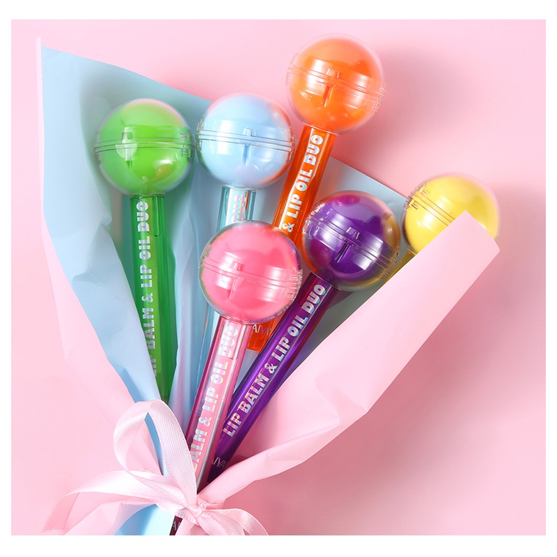 Son dưỡng có màu 2in1 lollipop lip balm & lip oil duo dưỡng ẩm bền màu