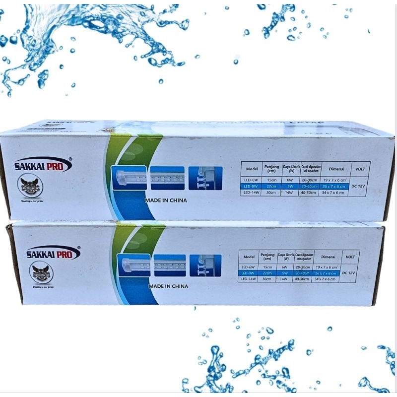 LED SAKKAI PRO 9WATT Lampu Led Jepit Aquarium Aquascape
