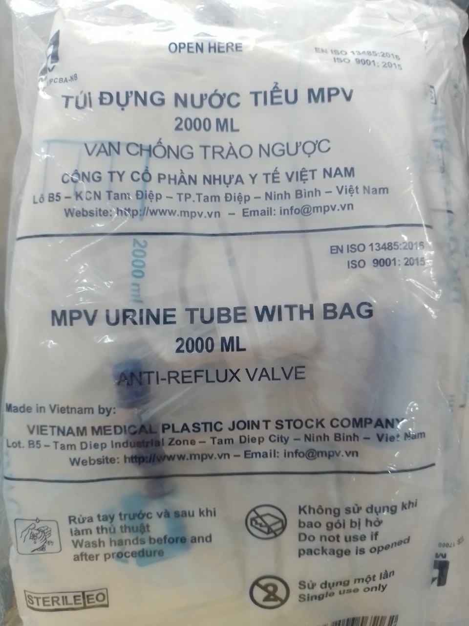 TÚI ĐỰNG NƯỚC TIỂU GREETMED / MPV 2000ml