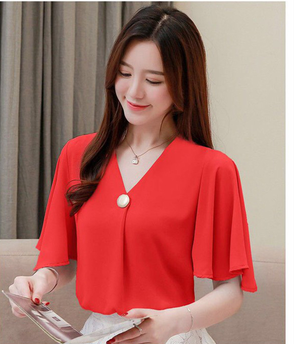 ÁO KIỂU SƠ MI TAY LOE CINDY CÔNG SỞ