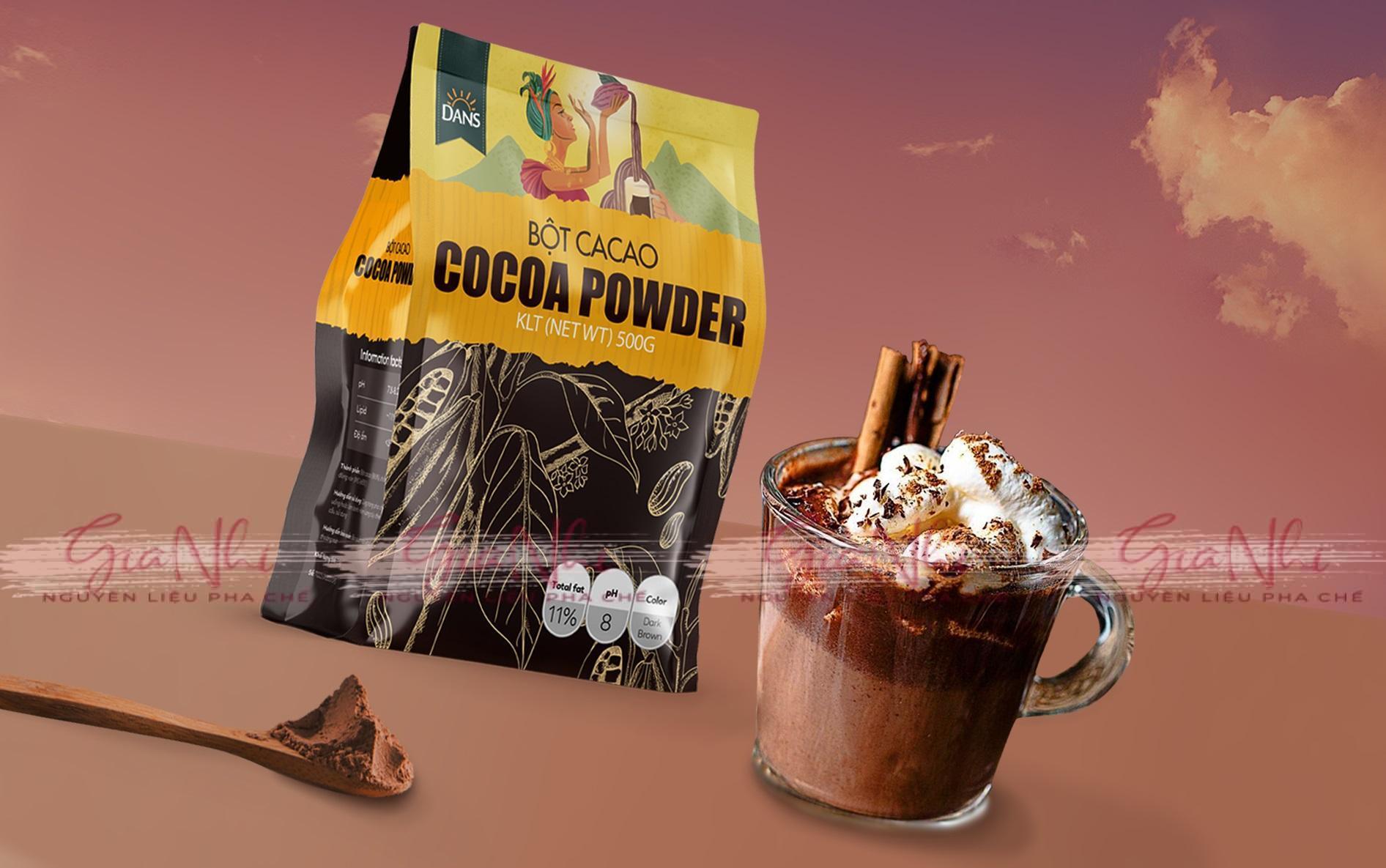 Bột cacao nguyên chất Dans gói 500g