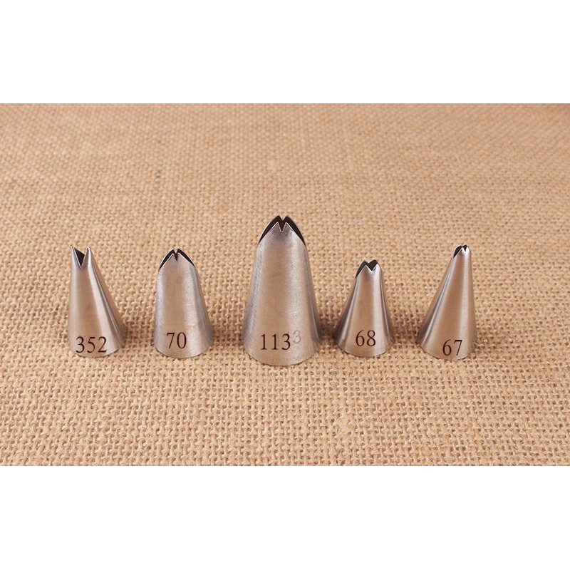 Bộ 5 Đuôi Bắt Bông Kem Hình Chiếc Lá