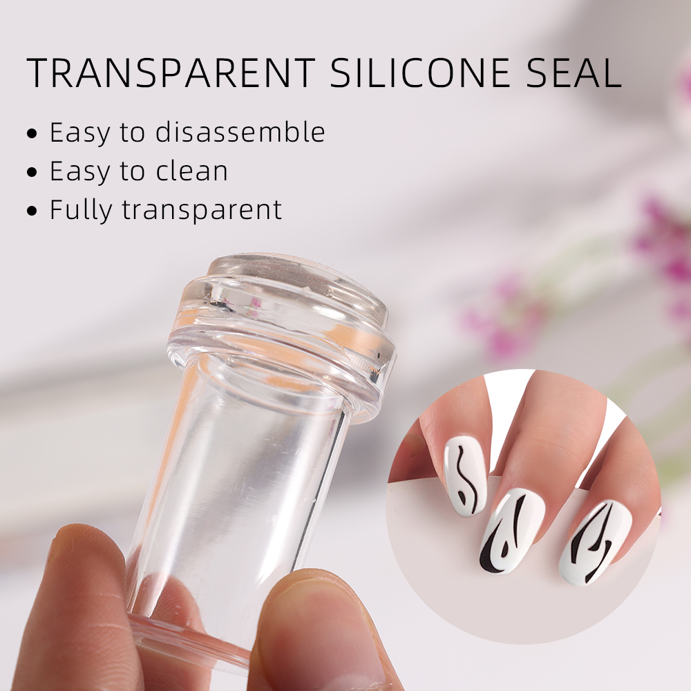 Transparent Stamper and Plastic Scraper Stamping Plate Stamping Tool Stamp Nail Art Manicure Tools