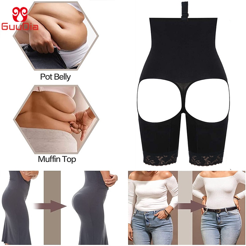 GUUDIA Butt Lifter Thigh Slimmer Tummy Control Panties High Waist Trainer Body  Shaper Women Sexy Booty Push Up Shapers Shapewear