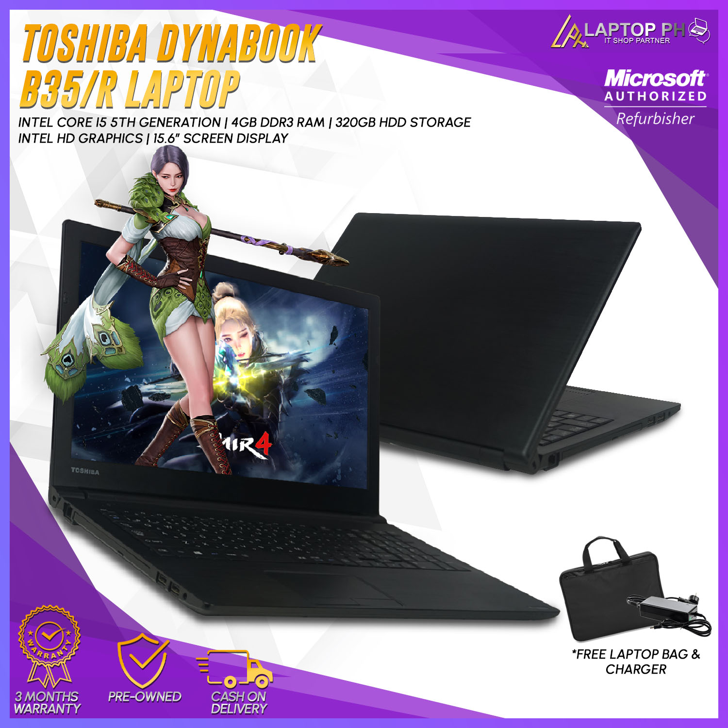 Toshiba Dynabook Satelite B35/R Laptop | Intel Core i5 5th Gen