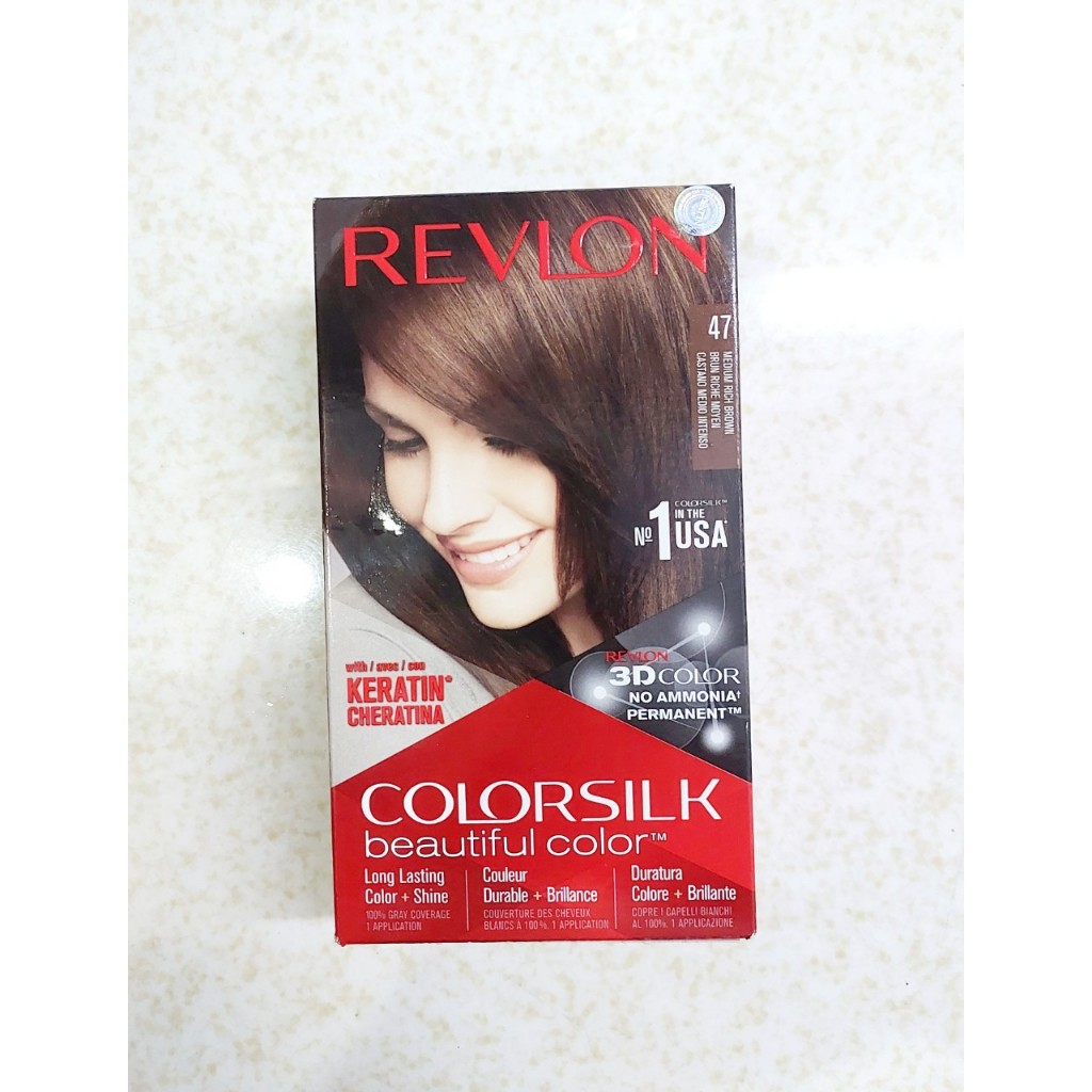Thuốc nhuộm tóc Revlon Colorsilk màu 47 nâu chocolate vừa