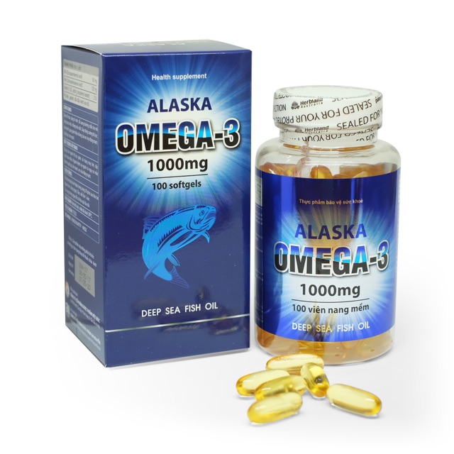 Dầu cá omega 3 alaska, lọ 100 viên