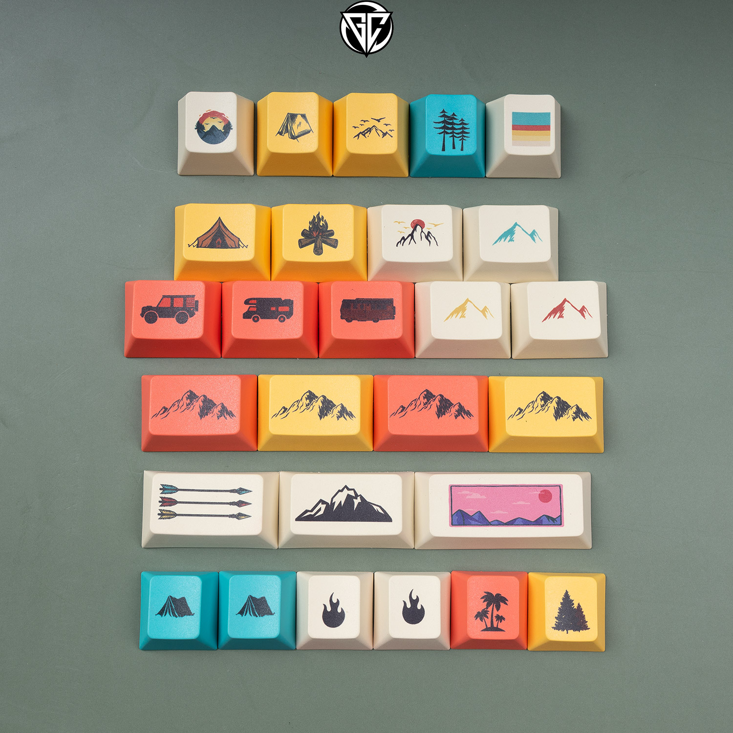 Keycap 80s Wild Life 111 nút bàn phím cơ Thick PBT Cherry Profile
