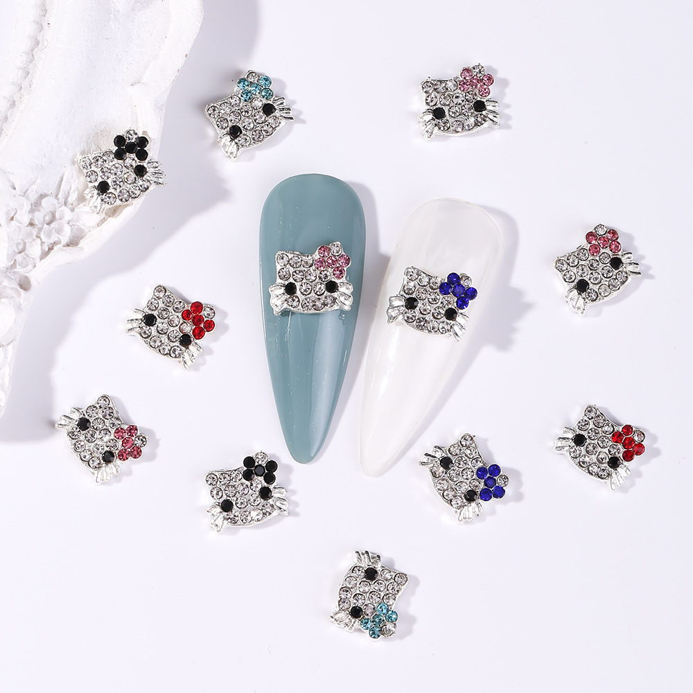 Charm Hello Kitty Đính Đá Đáng Yêu Trang Trí Móng Tay 5A
