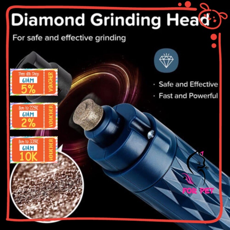 🌟 Máy Mài Móng Tự Động Cho Chó Mèo Có Đèn Led
