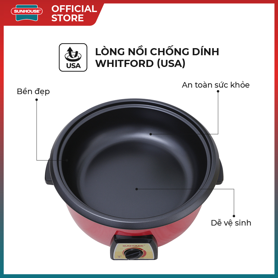Bếp lẩu điện SUNHOUSE Đa năng 3L SHD4520