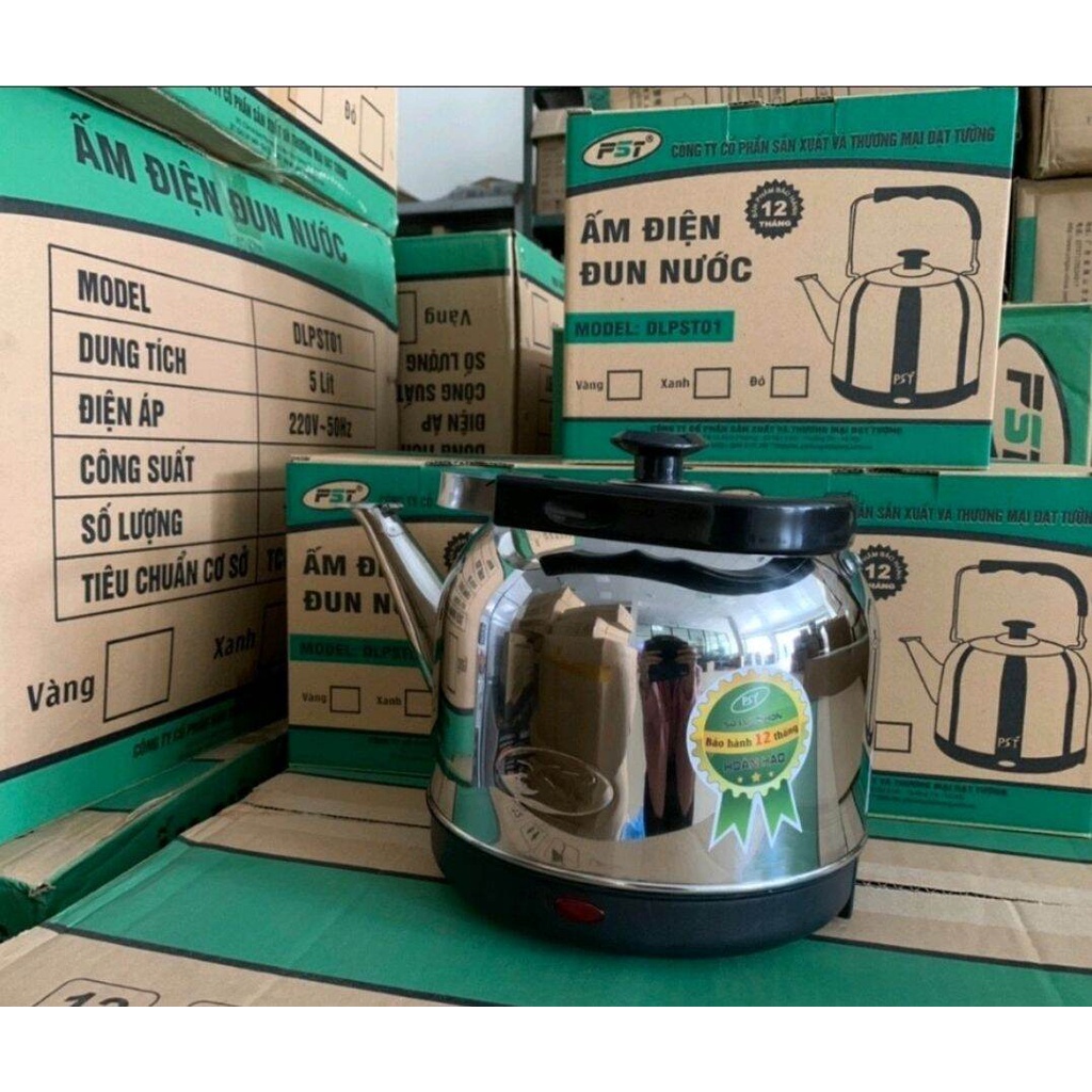 Ấm SIÊU TỐC không Ruột 5L - ĐẠT TƯỜNG và ấm 1,8 L