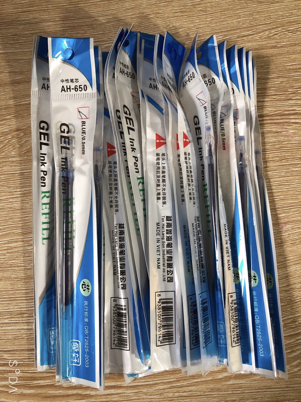 ComBo 100 Chiếc Ruột Bút Mực Nước màu Xanh