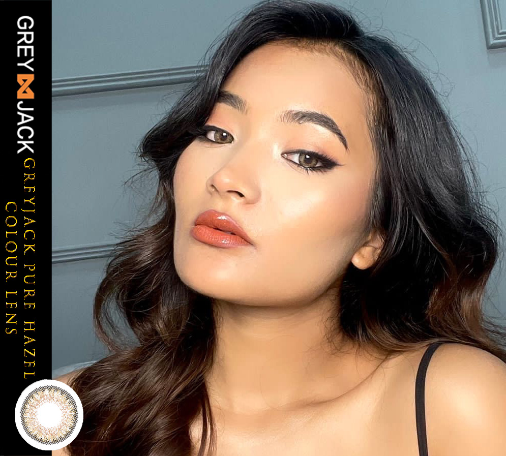 Pure Hazel Power Color lens by Greyjack -0.75 to -6.00. 