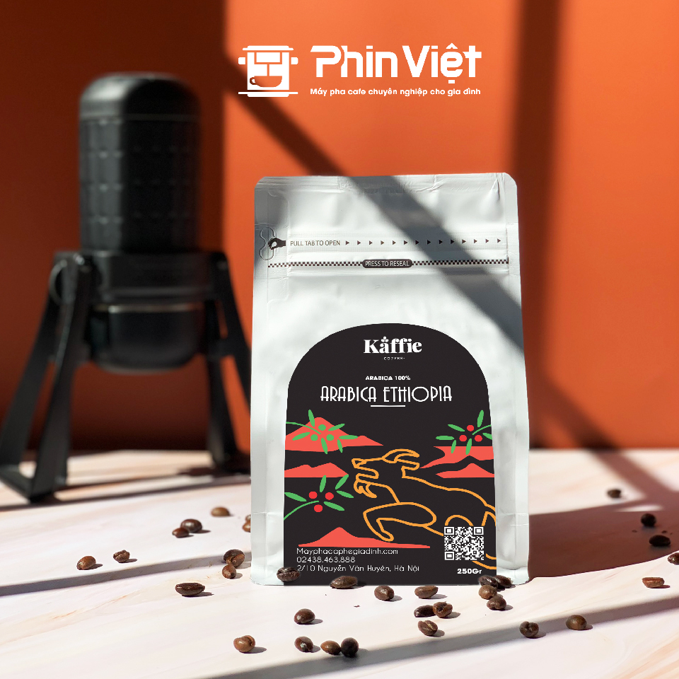 Cà phê hạt Kaffie Arabica Ethiopia - Cà phê nguyên chất rang mộc