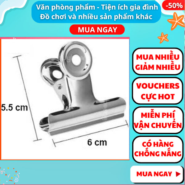 Kẹp sắt đại chuyên dụng kẹp tài liệu , kẹp tiền ,Kẹp sắt to 6cm giá rẻ , kẹp đơn hàng cứng cáp , kẹp bướm sắt đại chuyên dụng kẹp đồ dày , kẹp sắt đại chuyên kẹp tài liệu , giấy tờ - Aplusmart