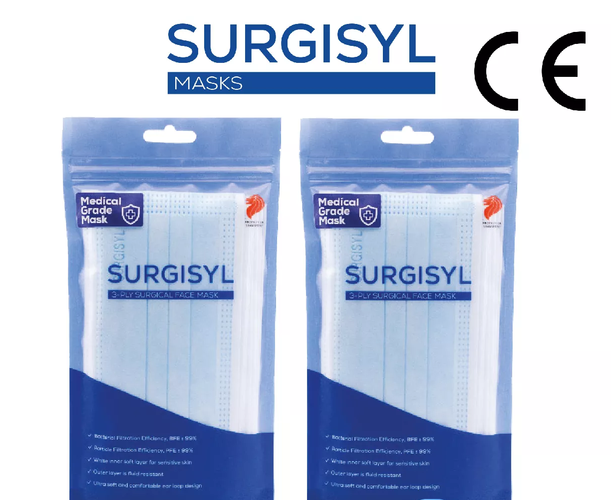 surgisyl 3 ply surgical mask