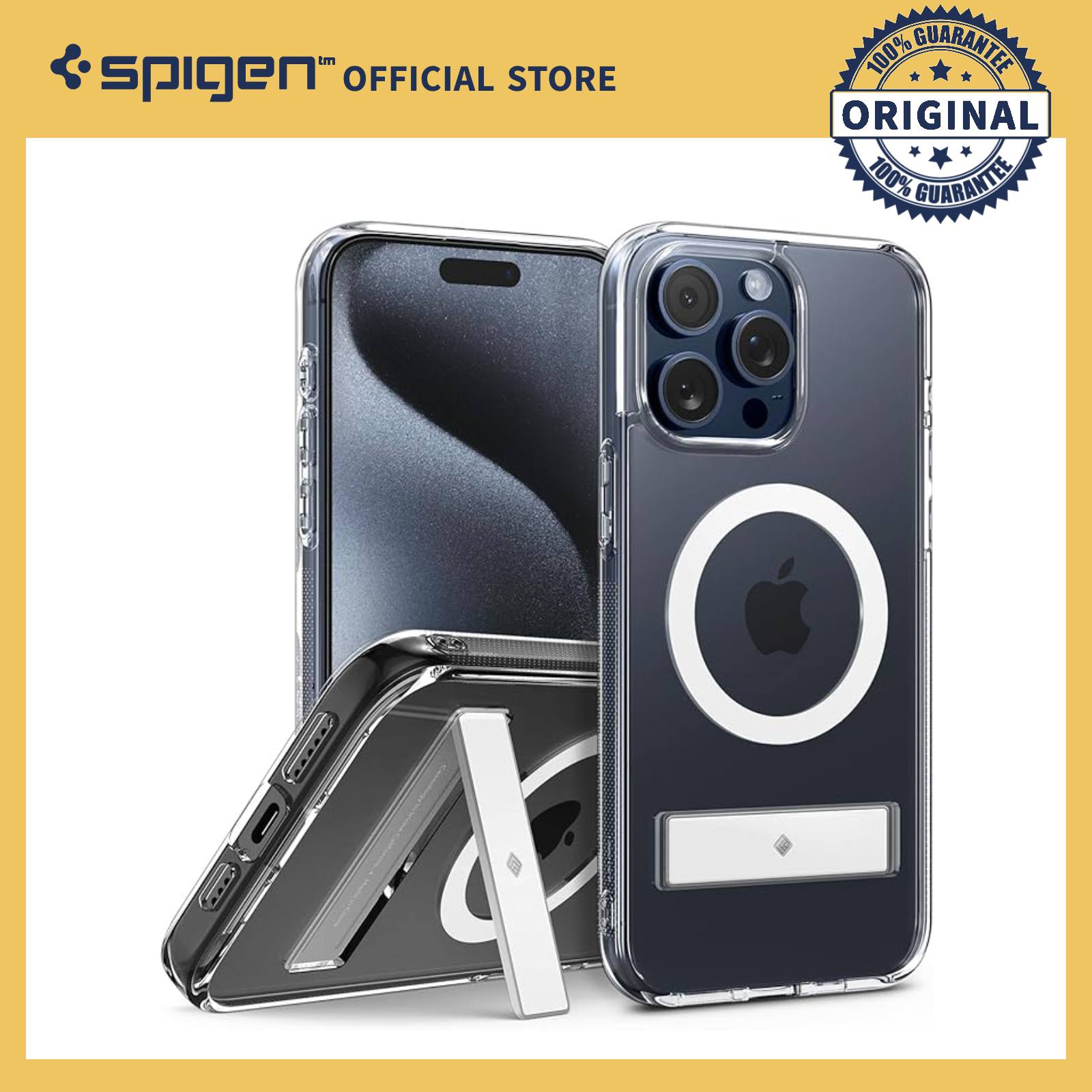 Caseology by spigen iphone 15 pro 14 pro 13 12 pro max case capella mag kickstand