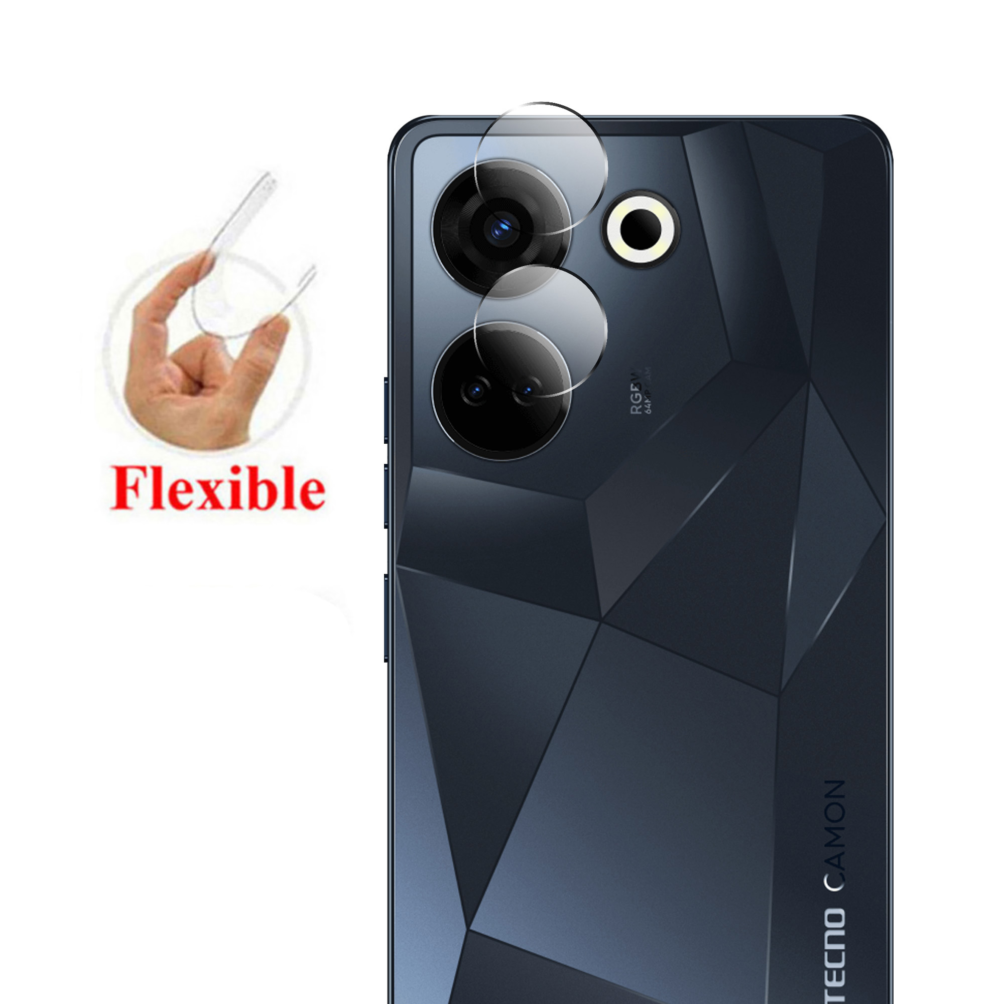 Tecno Camon 20 9H Gorilla Flexible Back Camera Protector For Tecno Camon 20