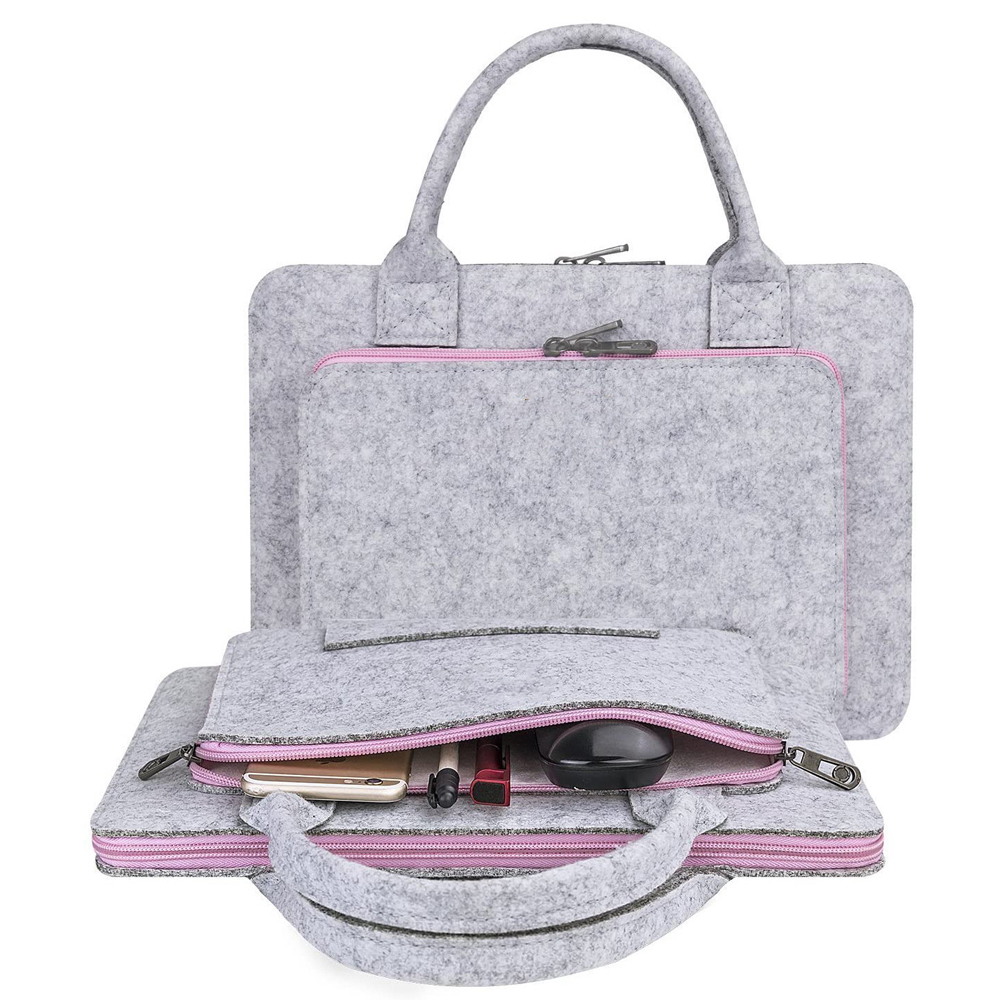 Portable Mouse Bags Wear-resistant 11 -17 inch Wool Felt Computer Case ...