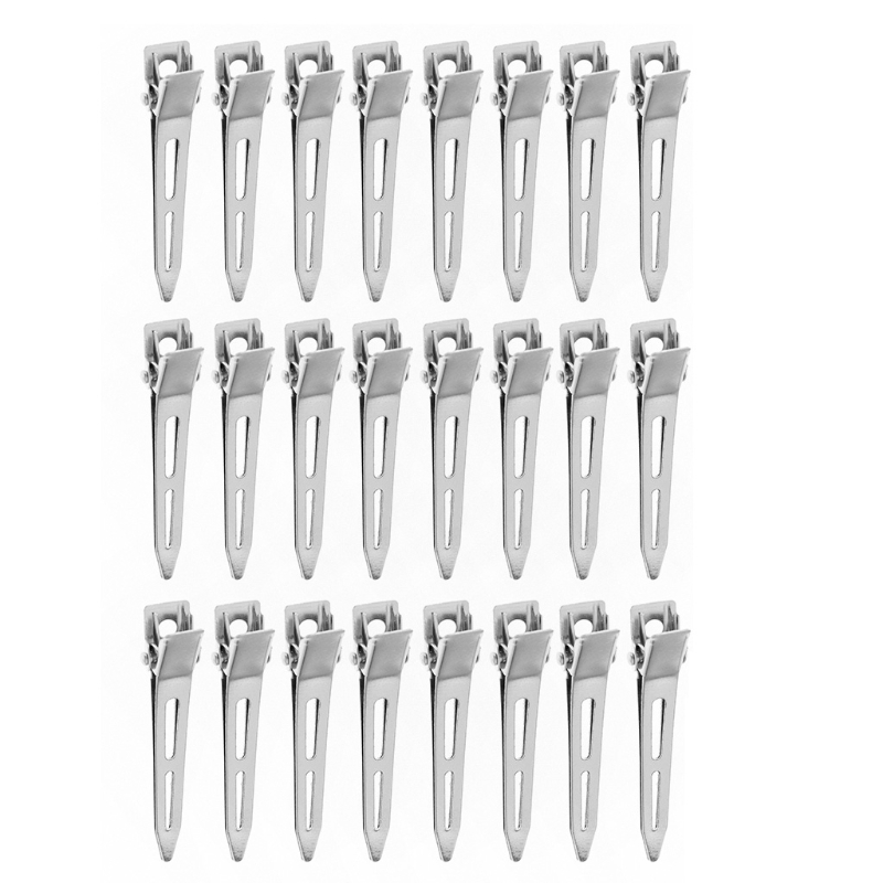 【COOL】 24Pcs Single Curl Duckbill Clips Sectioning Alligator Hairpins.