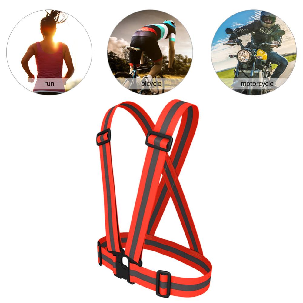 Reflective Straps Night Running Riding Vest Adjustable Safety Elastic Band