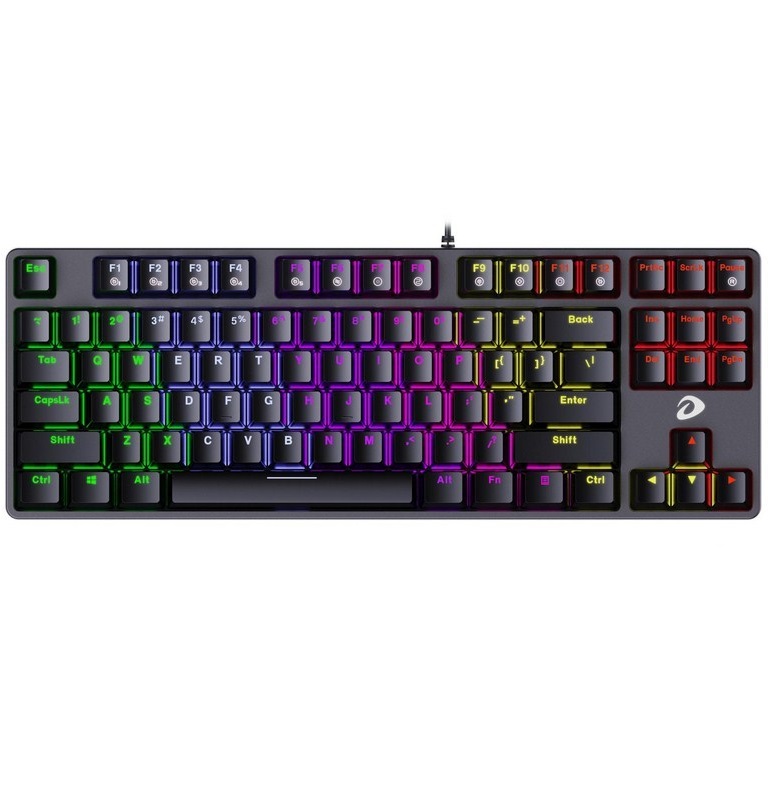 Bàn Phím Cơ Gaming Cao Cấp DAREU EK87 - Black (Multi-LED)